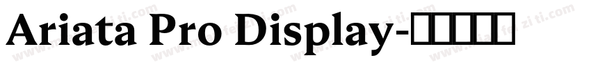 Ariata Pro Display字体转换